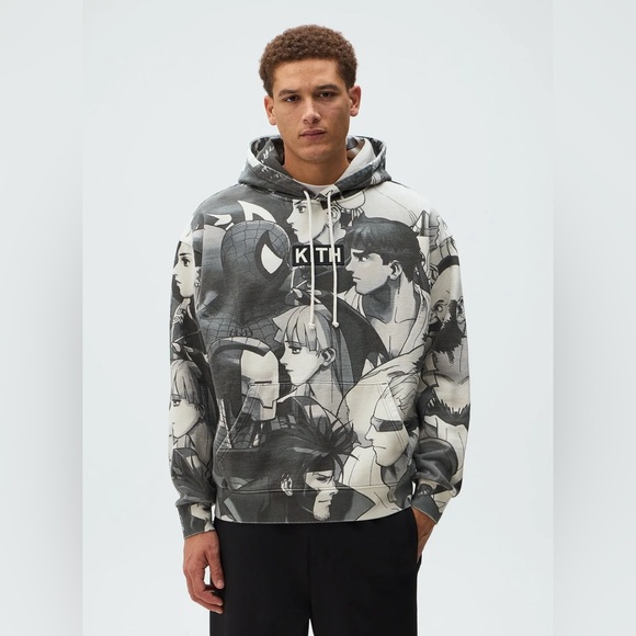 Marvel vs. CapcomKith Fighter All-Over Printed Vintage Nelson Hoodie Sz Large